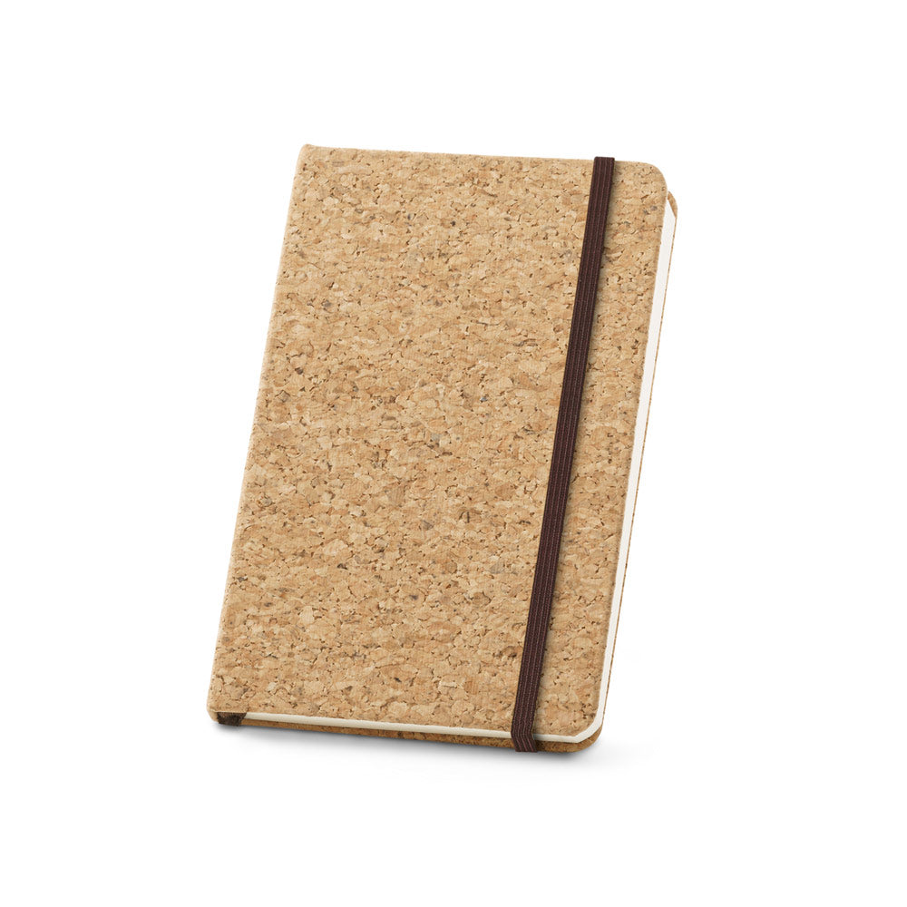 Caderno A6 de capa dura em cortiça com 160 páginas lisas