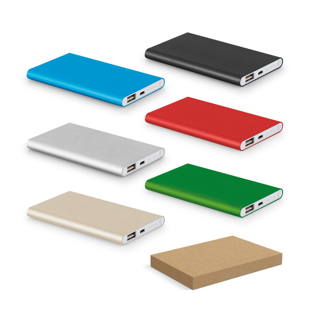COULOMB 4'0. Bateria portátil slim em alumínio com capacidade de 4'000 mAh
