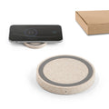 Carregador por indução (wireless) super-rápido (15W) em ABS e fibra de palha de trigo