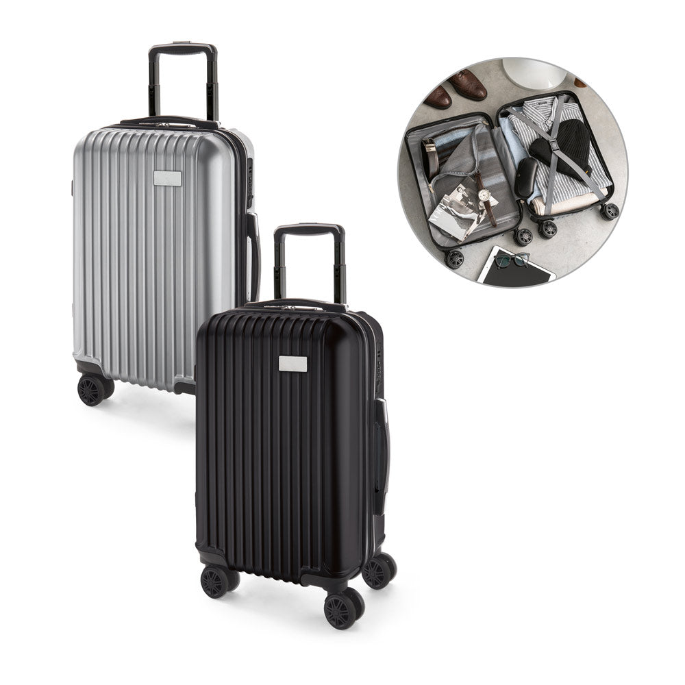 Mala de viagem executivo em ABS e PET com interior forrado 33 L