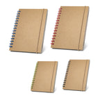 Caderno de bolso espiral de capa dura com 120 páginas pautadas recicladas