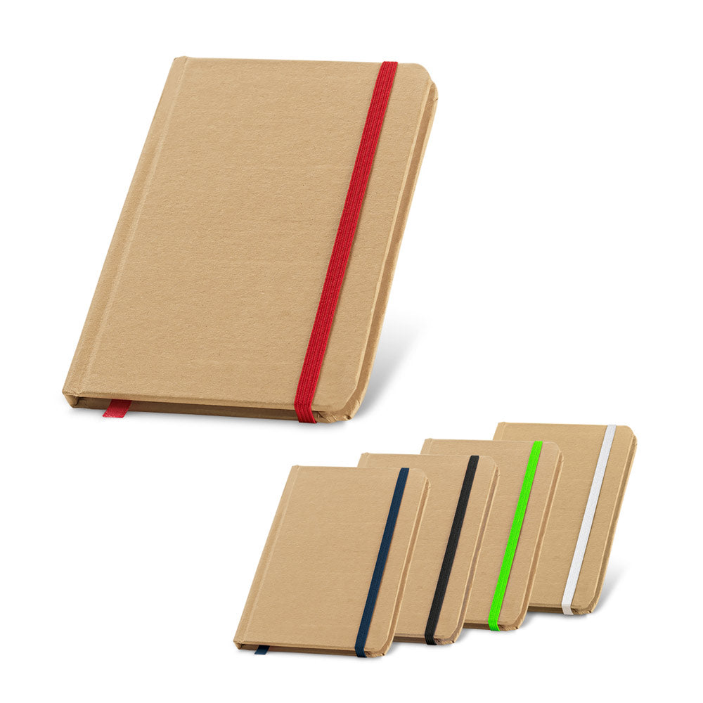 Caderno de bolso de capa dura com 160 páginas lisas recicladas