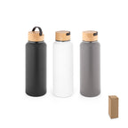 Garrafa em aço inox 90% reciclado de parede dupla térmica, isolada a vácuo com revestimento em pó 1200 mL