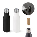Garrafa em aço inox 90% reciclado de parede dupla térmica com sistema de auto-sanitização UV 500 mL