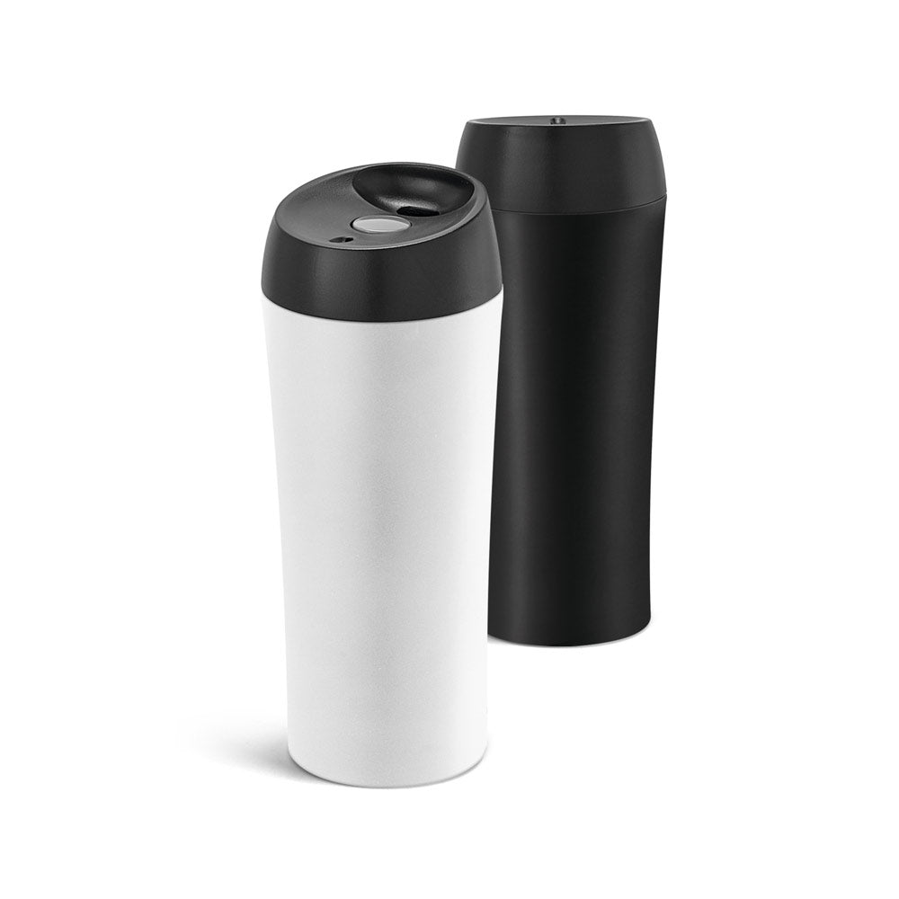 Copo de viagem em aço inox, térmico com parede dupla isolada a ar 470 mL