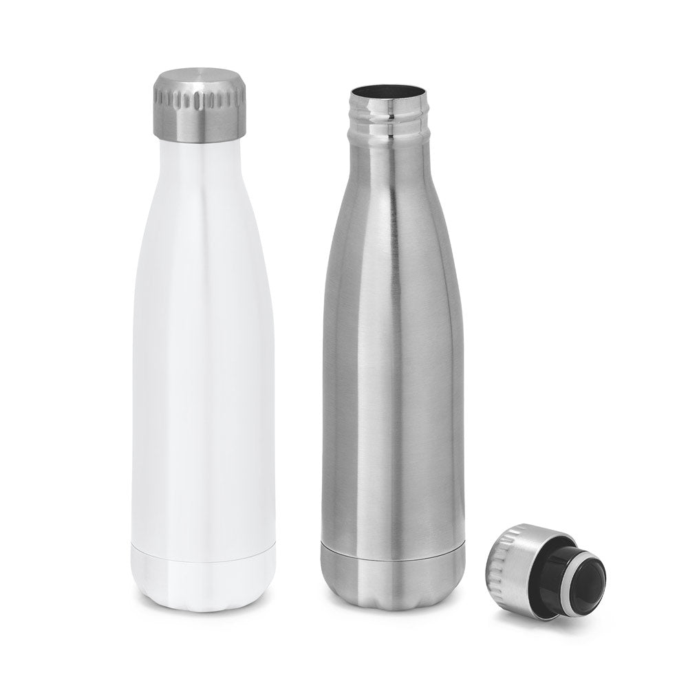 Garrafa para sublimação em aço inox de parede dupla térmica, isolada a vácuo, com tampa em aço inox 510 mL
