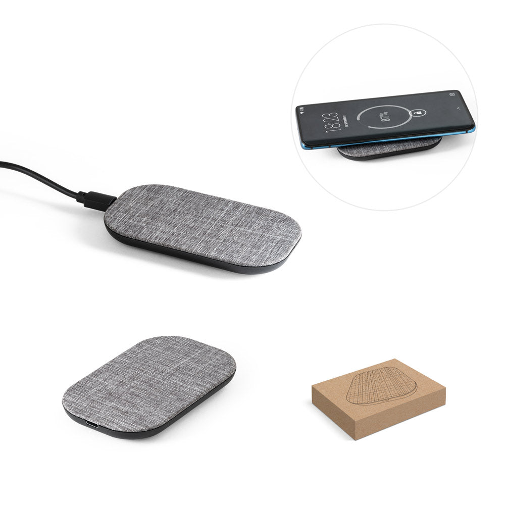 Carregador wireless em PET 100% reciclado