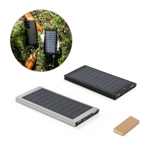 Bateria portátil em alumínio 100% reciclado com capacidade de 8 000 mAh