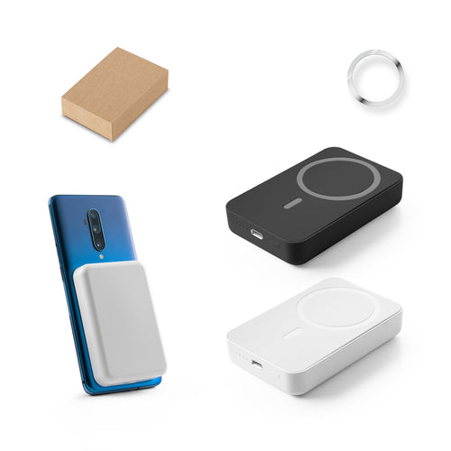 Bateria portátil em ABS 100% reciclado e bateria em lítio com capacidade de 10'000 mAh