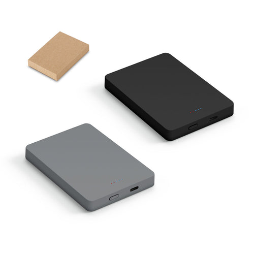 Bateria portátil de carregamento rápido em ABS 100% reciclado com acabamento em mate e capacidade de 10'000 mAh