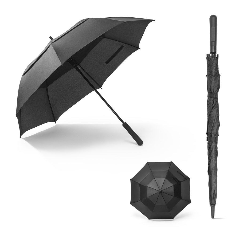 Guarda-chuva de 27'5'' em poliéster 100% reciclado pongee 190T com abertura automática
